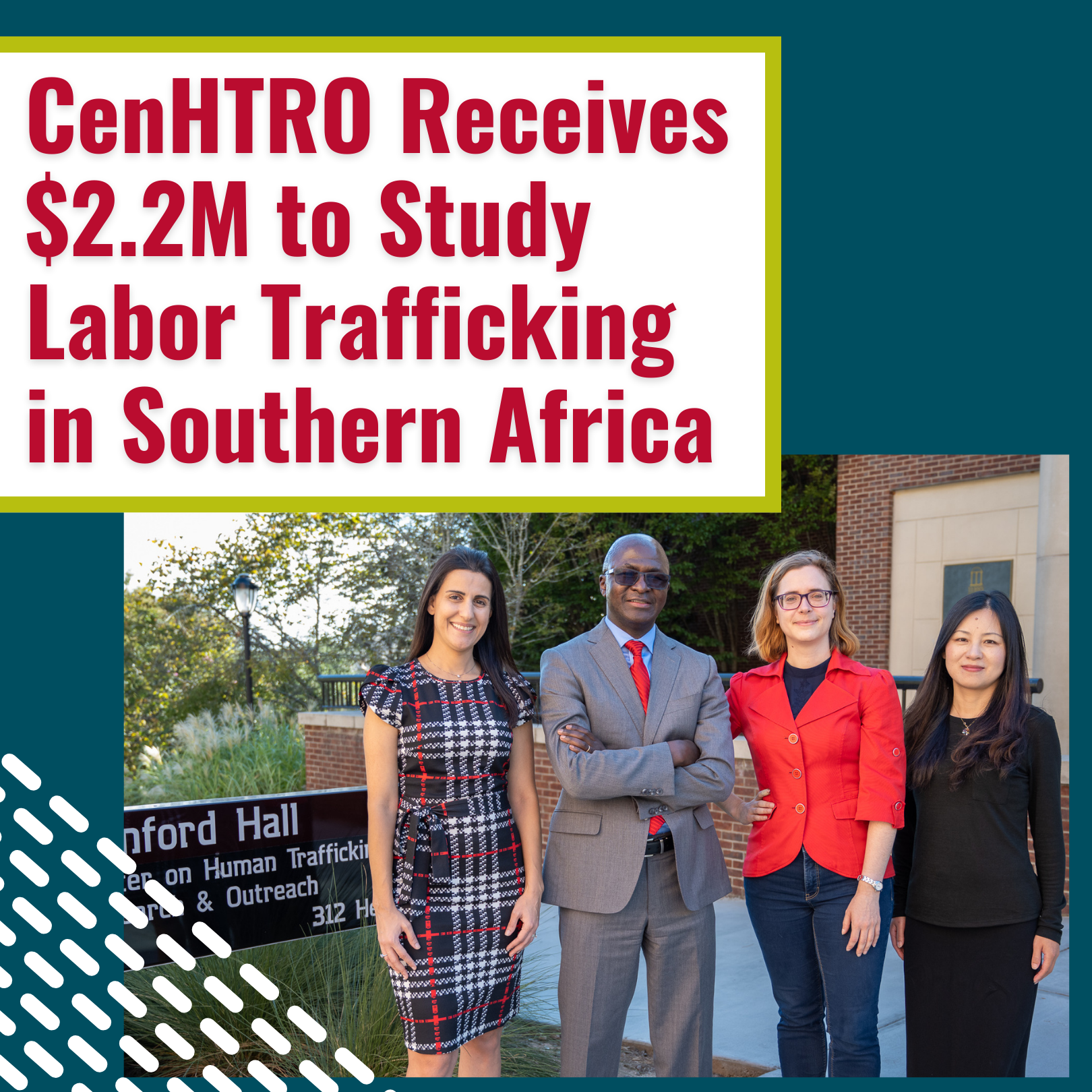 CenHTRO $2.2M Labor Trafficking Southern Africa